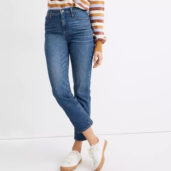 Madewell Denim - MADEWELL CLASSIC STRAIGHT JEANS IN COLDBROOK WASH RAW HEM 25